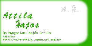 attila hajos business card